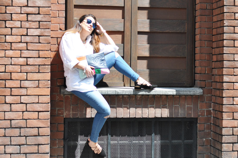 outfit-sarenza-shoes-chanel-bag-street-style-camicia-bianca-valentina-coco-fashion-blogger-michael-kors-watch